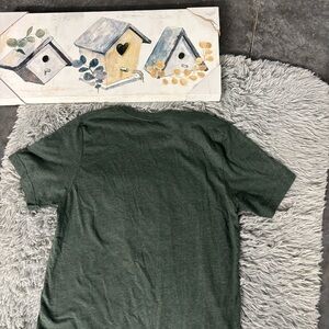 Bella Canvas Green Tee Happy HalloThanksMas Halloween Thanksgiving Christmas M